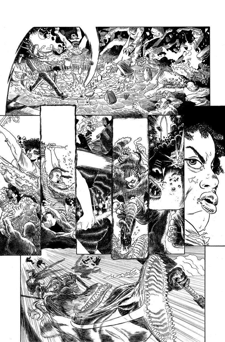 ianmacewan's tweet image. Looking back at some line art from my @ImageComics series MCMLXXV with writer Joe Casey #sequentialsaturday