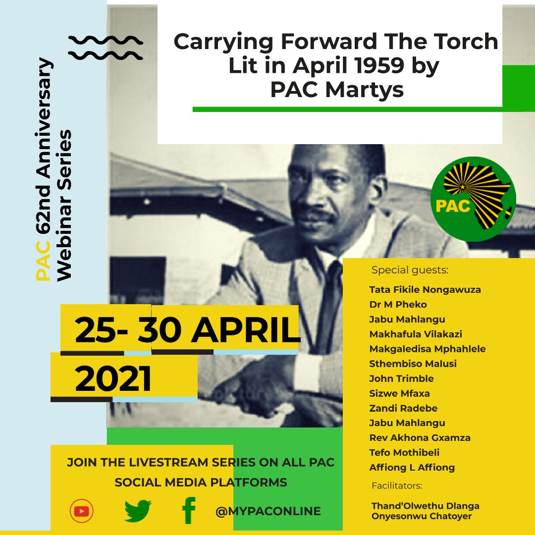 This coming week, the <a href="/MyPAConline/">Pan Africanist Congress of Azania (PAC)</a> will celebrate 62 years of struggle