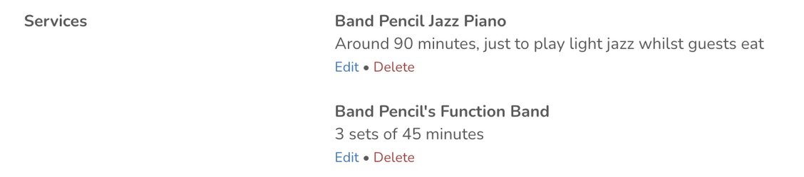 You can now add multiple services to an event!