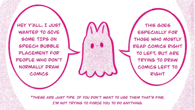 Tips for speech bubble placement!
These are things I have struggled with in the past that I see lots of people who are new to drawing comics make. 

(1/2) 