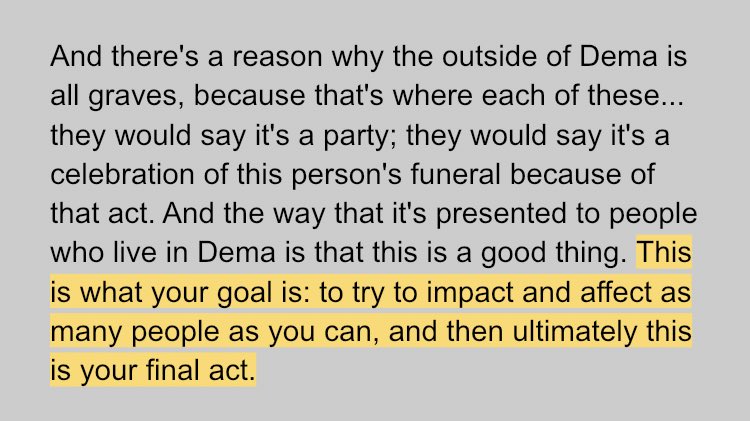 my point is, we can absolutely discuss manipulation, deception, coercion, and culture regardless of whether clancy is really dead. all those things are part of vialism. like, shit, even when he’s describing The Goal™, there’s the “numbers thing” with equal weight as death.+