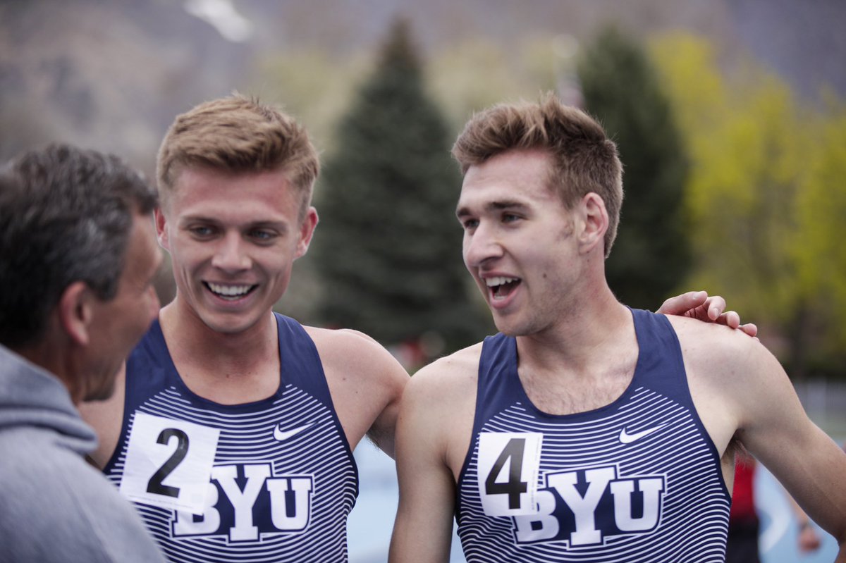 BYUTFXC's tweet photo. SUB-FOUR MILE AT ALTITUDE

Casey Clinger - 3:59.02
Lucas Bons - 3:59.28 https://t.co/iWnlpC8fRl