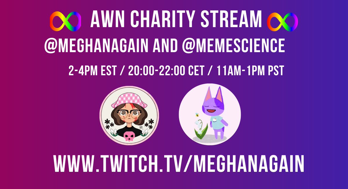 neptunethunder's tweet photo. @NickadeIphia @mousepaladin The party continues!🌈

@meghancrossing and @memescience are live now!

https://t.co/FBaT9G3Gkc

#AutismAcceptanceMonth https://t.co/yA2rzeW2uL