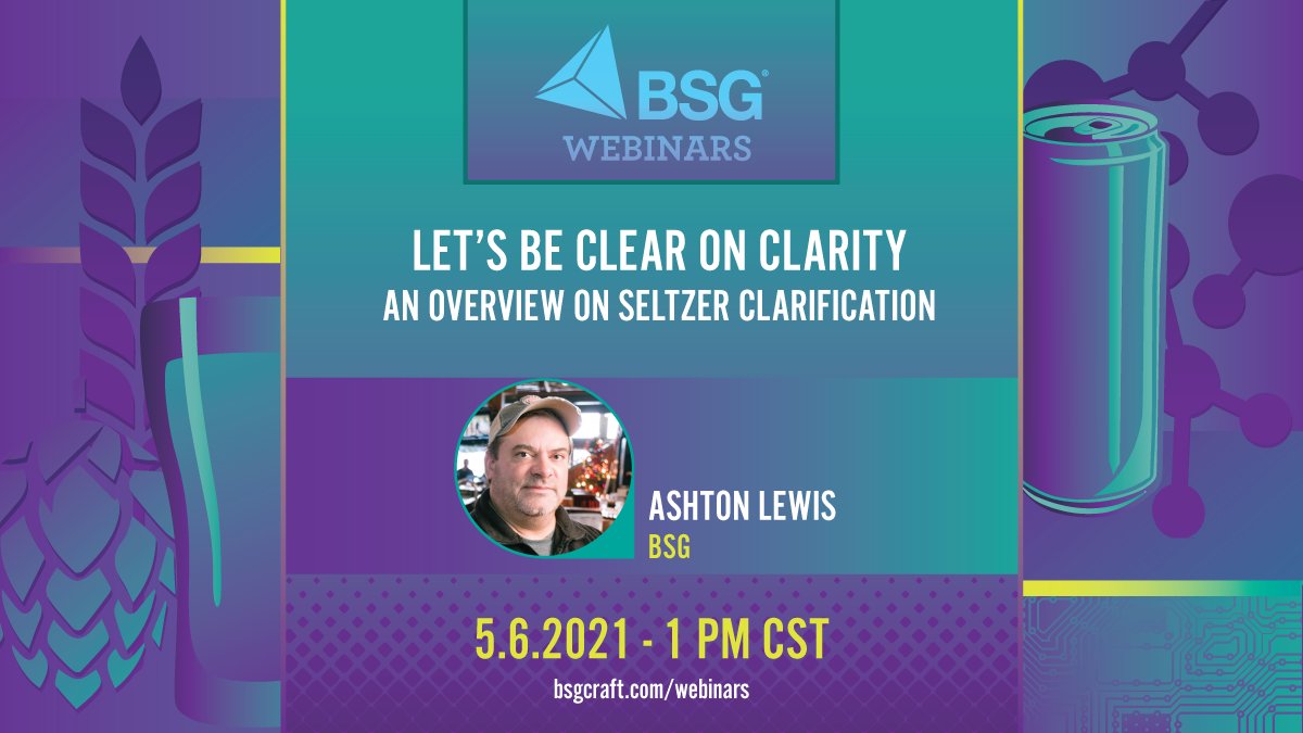 Seltzer nerds!  On Thursday, May 6th, we introduce “Let’s be Clear on Clarity: An Overview on Seltzer Clarification”, our second webinar highlighting Hard Seltzer! Register for this webinar by visiting: us02web.zoom.us/webinar/regist…