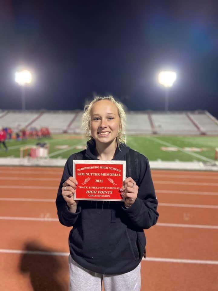 Ellie Wood -Kim Nutter Invitational high point.
1st - high jump 5-04
1st - 300hurdles 48.77
2nd- 100 high hurdles 16.70
3rd- long jump 14-07
<a href="/WVU_Track/">WVU Track & Field</a> @Ohio_T_and_F <a href="/HerdTFXC/">Marshall TF/XC</a> <a href="/RichmondXCTF/">SPIDER XC&TF</a> <a href="/AppTF_XC/">App State T&F/XC</a> <a href="/RaginCajunsTRK/">Louisiana Ragin’ Cajuns® Track and Field</a> <a href="/track/">Bob Savage</a>