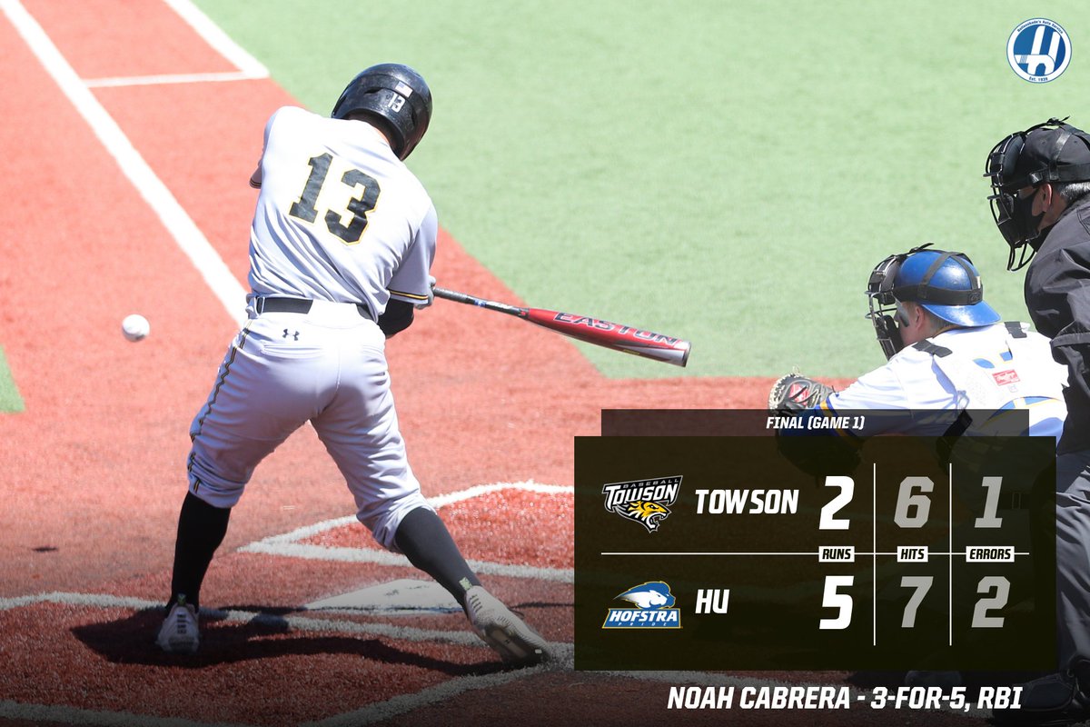 Towson_BASE's tweet image. Final, game one.  Game two coming up.
#UnitedWeRoar | #NCAABaseball
