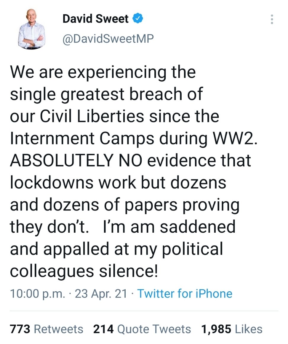 chrissanislo's tweet image. Yep, if you can believe it, here's a Conservative MP comparing stay-at-home restrictions - during a global pandemic - to herding people, based on their race &amp;amp; country of origin, into internment camps. 
Wondering what Japanese-Canadians would think about this opinion. 
#cdnpoli