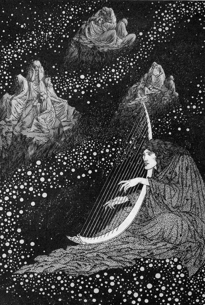 Sidney Sime has often been compared to Aubrey Beardsley. Both artist emphasized the grotesque, the decadent and the erotic in their work.