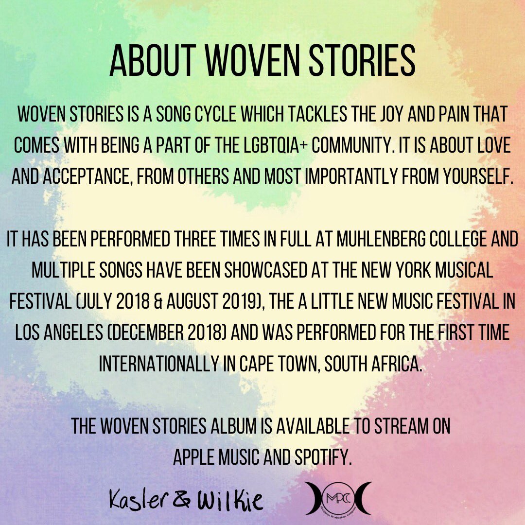 morphproco's tweet image. Announcing auditions for Woven Stories! Audition info below! To sign up for a slot click the link in our bio! Woven Stories will be performed LIVE virtually on Friday, 6/11 and Saturday, 6/12 at 7pm EST.
#wovenstories #newmusical #musicaltheatre #auditions #virtualauditions