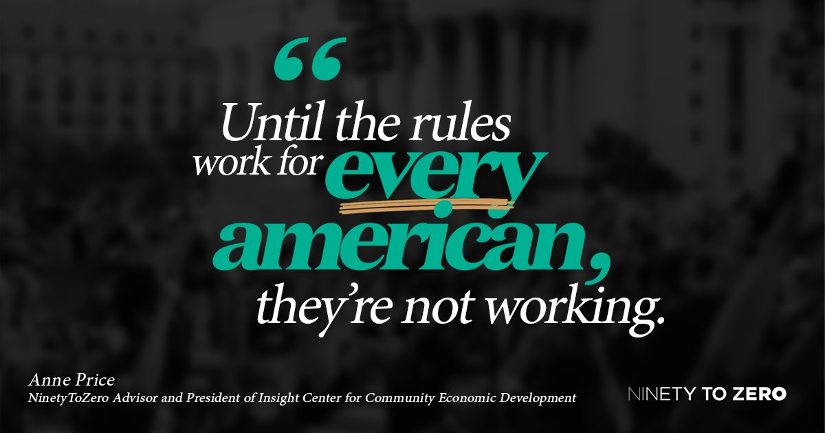 Period. 

▪️Unemployment among Black Americans is 2X that of white Americans.
▪️More than 60% of Black small business owners are turned down for loans, a rate of 2x white business owners.

Now is the time for companies &amp; organizations to be reflective and bold. #NinetyToZero