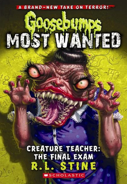 Creature Teacher: The Final Exam.I'm not really sure what happened with this cover. It's not a bad cover on its own per se, I like the goofiness of it, but it doesn't match the content of the book at all, which isn't even set at winter or Christmas time.