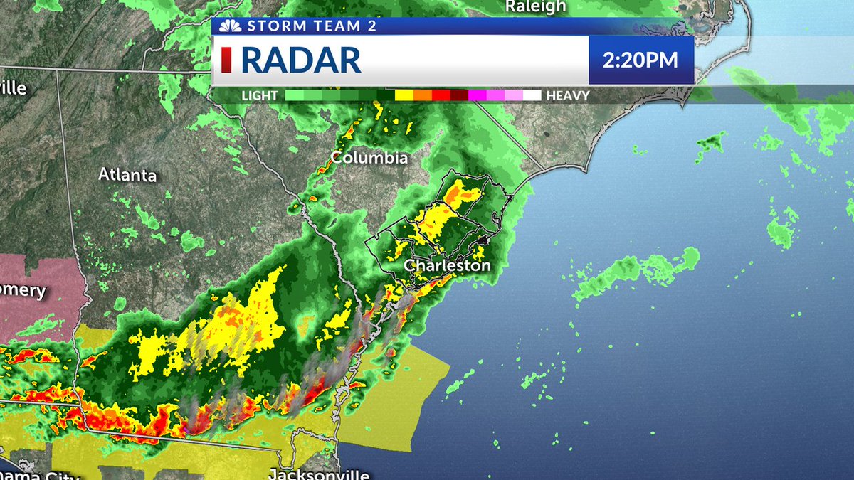 DavidDicksonWX's tweet photo. This nice soaking rain is good for two things: watering our desperately dry yards & lowering our severe risk! It looks unlikely that we'll see any strong/severe storms this evening, but we'll still monitor it here at Storm Team 2! @WCBD #chswx #itsfinallyraining https://t.co/Eftm2wWbTS