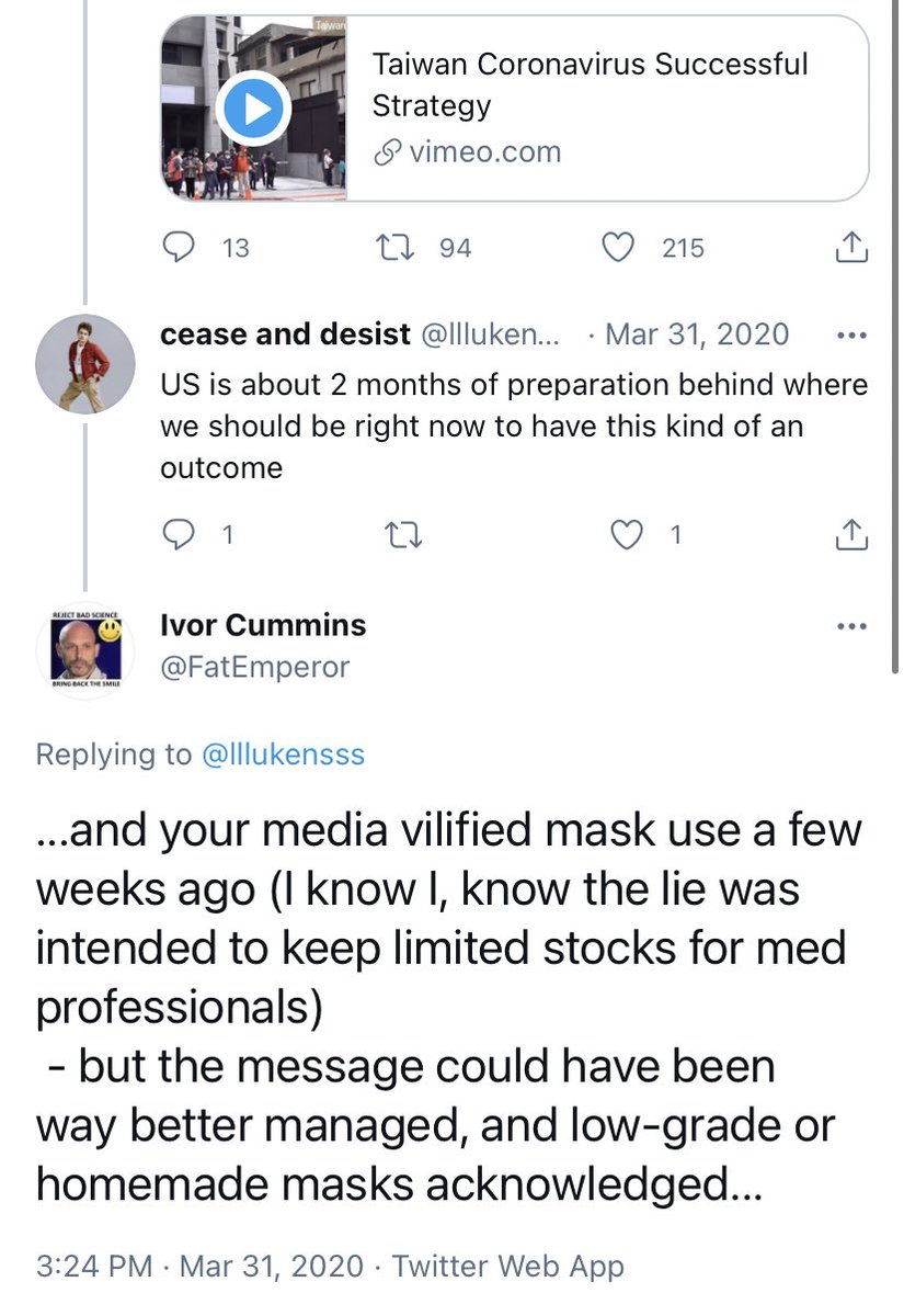 Of course the older evidence against masks was always there ...one could be tempted to think the switch in thinking was more to do with being contrarian / fitting in with a certain crowd than based on science ...