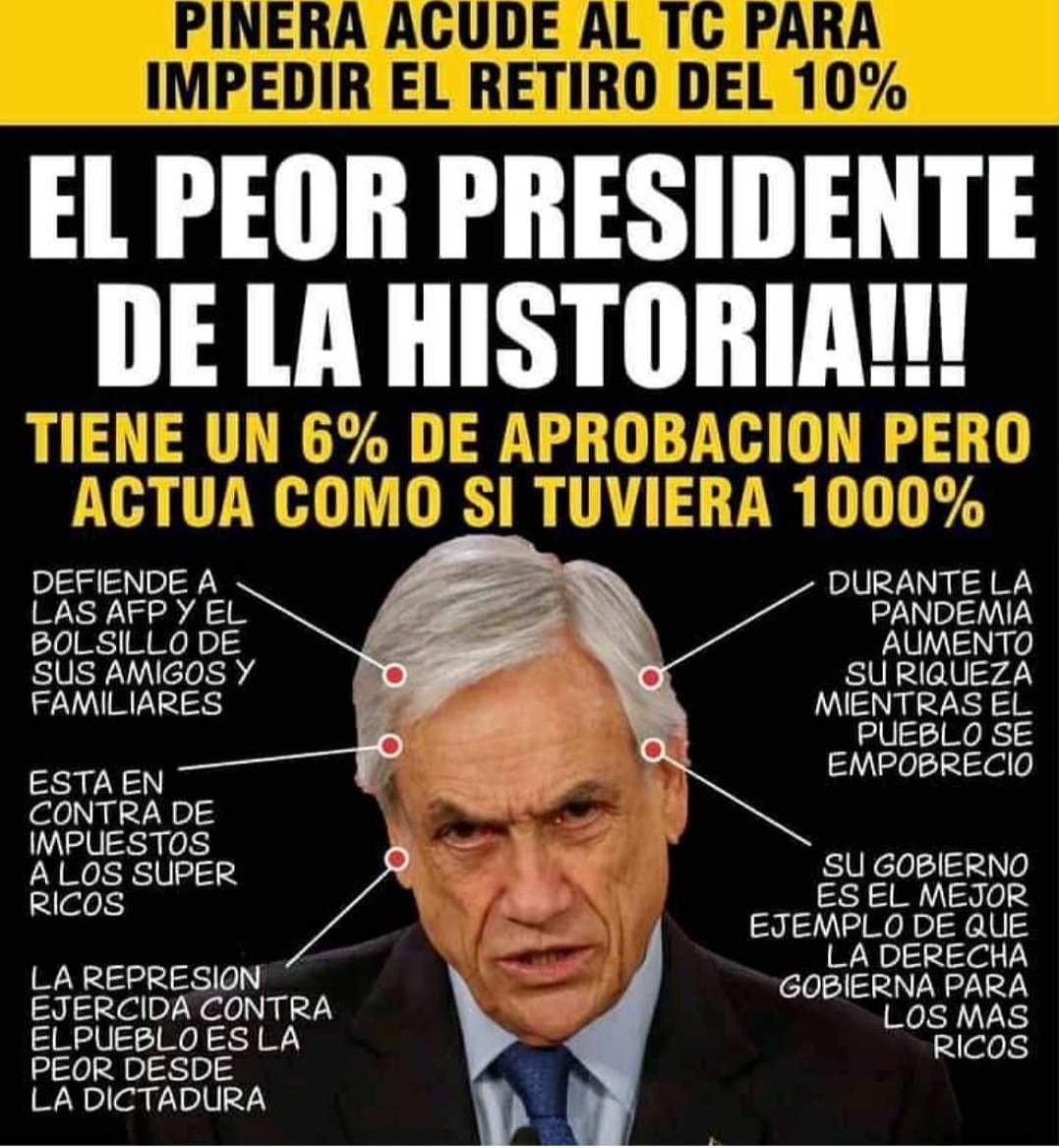 javieralvarado8's tweet photo. @ProvosteYasna @Senado_Chile @ProvosteYasna no mas cocina con Sebastián Piñera en 4 paredes como en oct 19, el #TercerRetiroSinCocina se debe aprobar tal como lo presento Pamela Jiles sin impuestos, si no es hora de  #AcusacionConstitucionalAPiñera  #BonoClaseMedia #Jadue #tomasito Cami Gallardo @PamJiles https://t.co/xTBA1b0R66