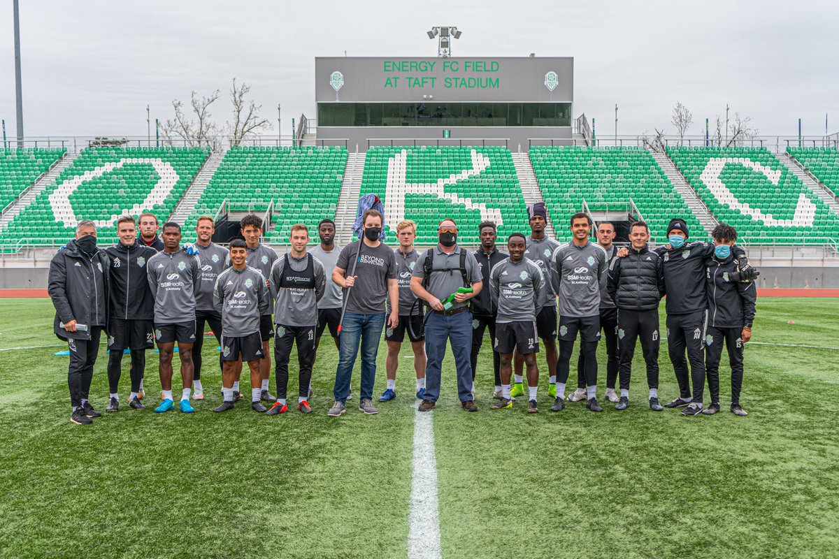 BeyondJanitor's tweet photo. The @EnergyFC season officially begins today!

We will be performing pregame, during, and postgame stadium cleanup and disinfecting for their exterior and interior spaces for all home games.

How exciting is it to have the Energy FC back after COVID had different plans for 2020?! https://t.co/45lcOCAKf9