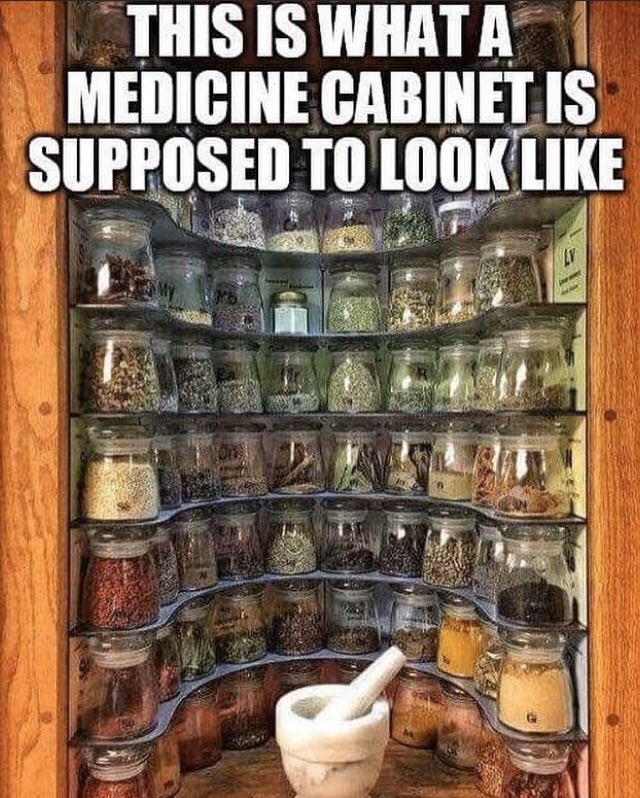 What A Medical Cabinet Is Supposed To Look Like It S Time To Stop Funding The Toxic Pharmaceutical Industry And Start Using The True Medicine From Nature That Was Always Meant For Us
