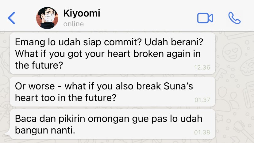 63. POV Switch > Komori.Pagi itu, Komori akhirnya buka HP - dan baca isi chat dari yang terlewat dari kemarin malam.