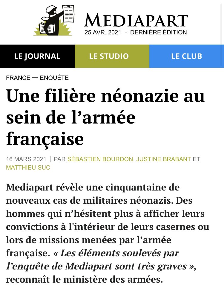 16) Ils respectent tellement la France, son histoire et la démocratie qu’ils sont nostalgiques du 3eme Reich et appellent des militaires putschistes à les rejoindre.