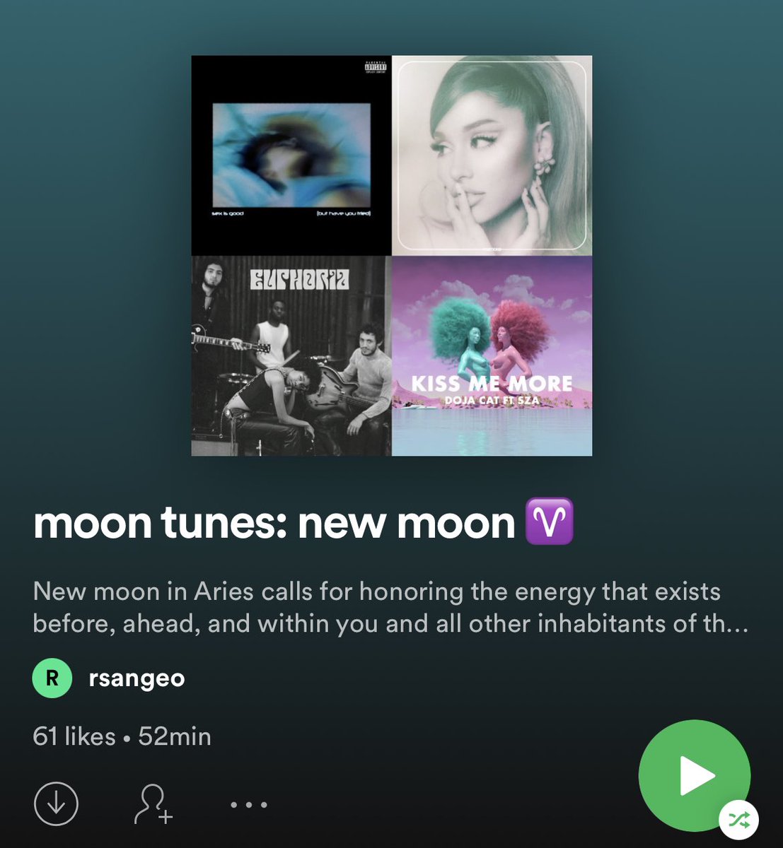 Astrologically curated Moon Tunes playlist