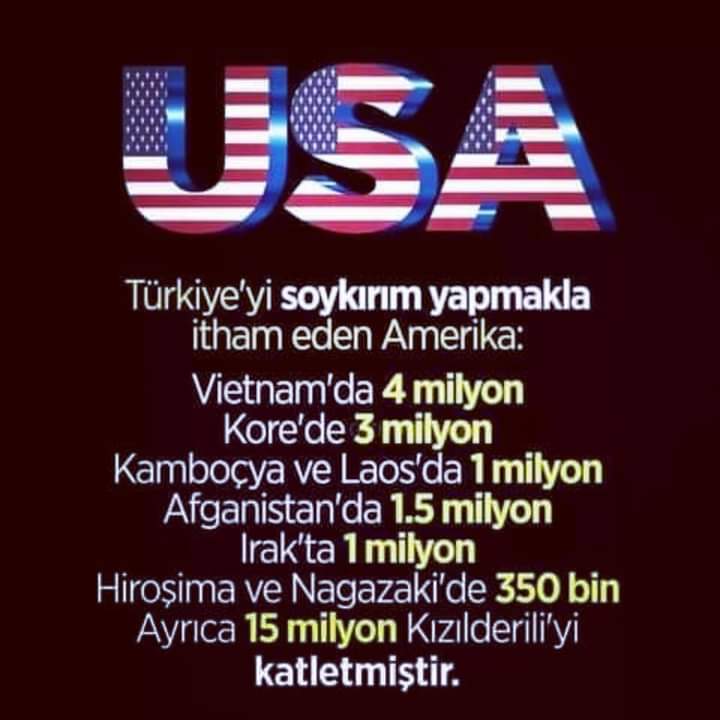 Türkiyeye soykırım yaptı diyen gafiller aynaya baksalar soykırım merkezini görecekler Allah bunun hesabını yanınıza bırakmaz.