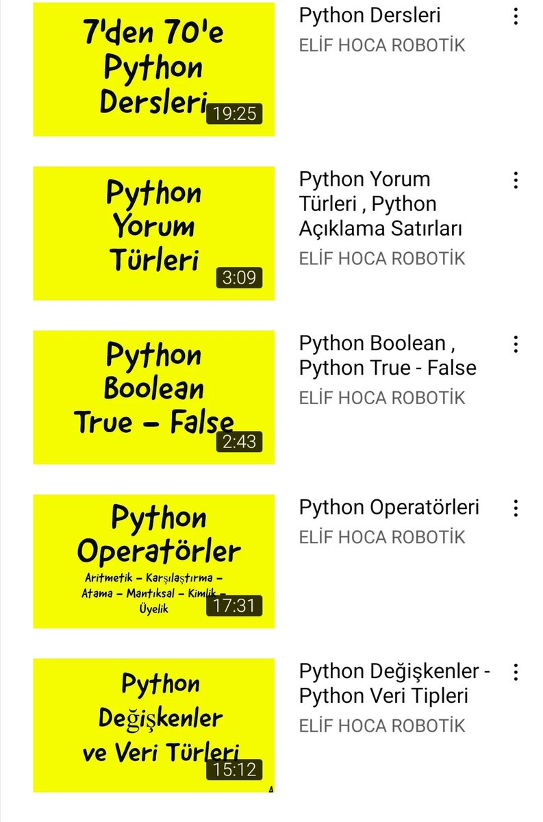 ElifKAR25938713's tweet image. Bu akşamki derslere ulaşabileceğiniz link 
youtube.com/playlist?list=…
#Pythondersleri