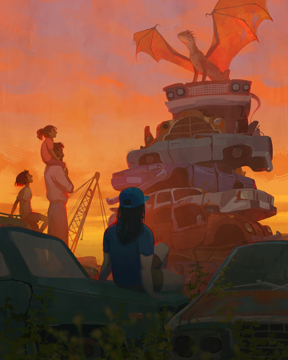 DevinElleKurtz's tweet image. The baby dragon with the torn wing (and the kids who saved it) 🌿