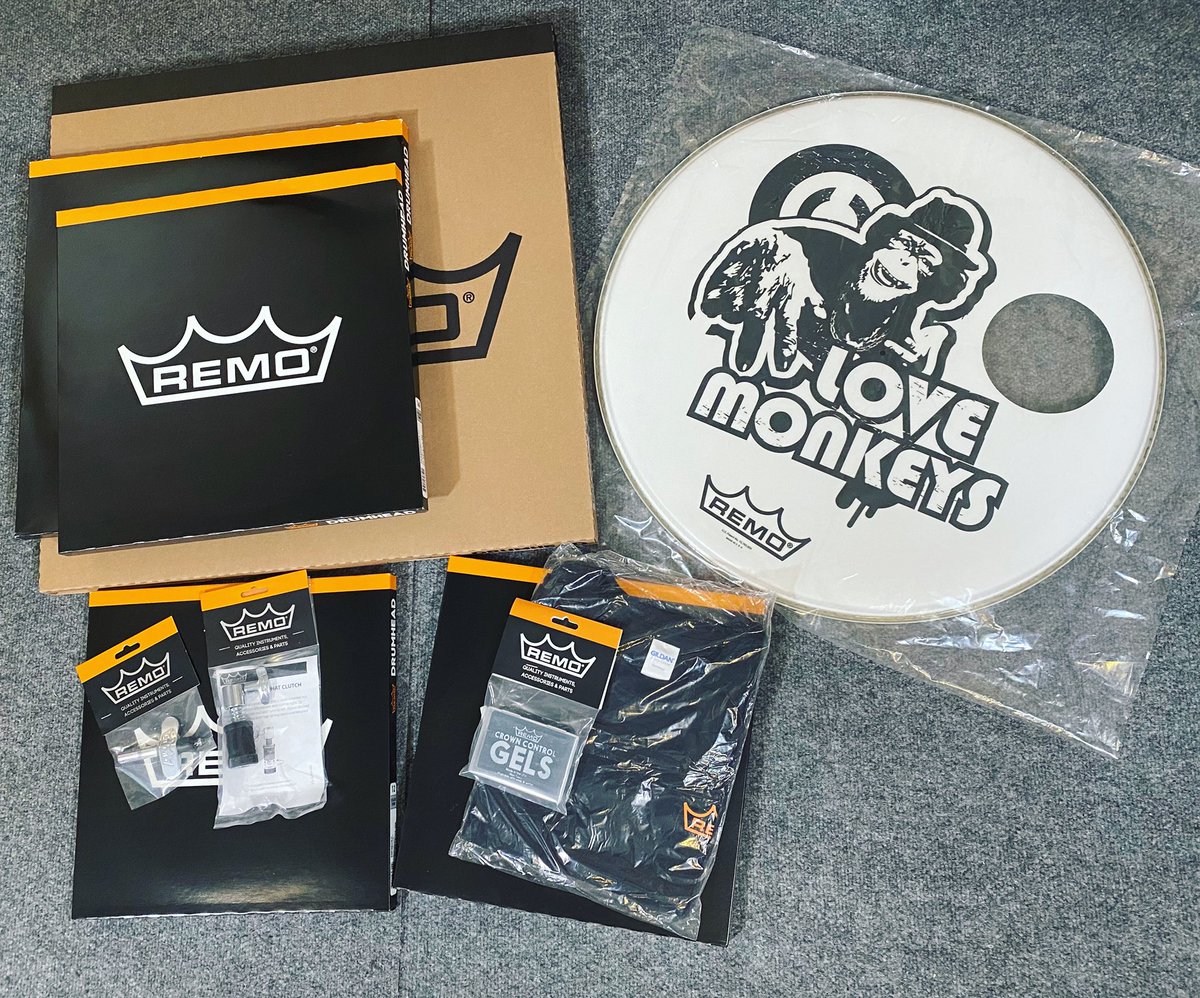 cadamesofficial's tweet photo. Big thanks to @remopercussion for taking care of us, checkout the @LoveMonkeysMKE logo on that awesome bass drum head!
-Special thanks to Roger Johnson.
We are all set for the new season.
#remopercussion #thelovemonkeys #teamremo #remorocks #drumheads #carlosadames #drums https://t.co/QDj8xRjk0L