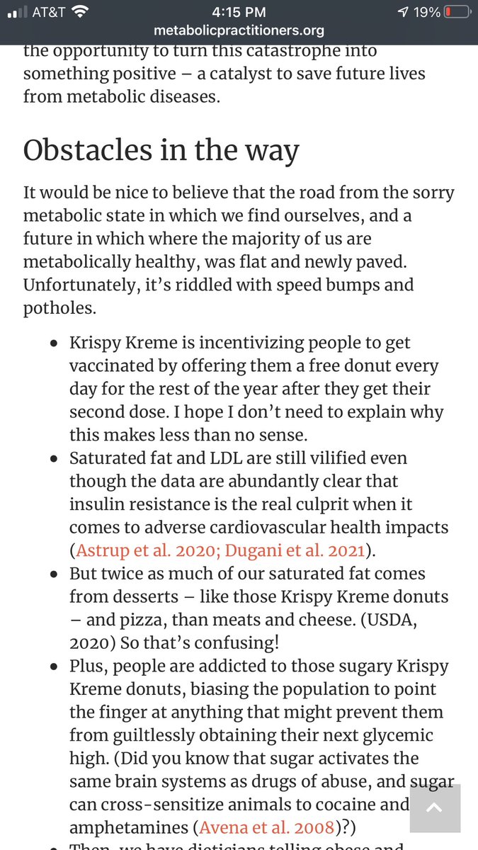 within the article there is a disdain for krispy kreme free donut campaign for vaccinated people. The way in which fast food is stigmatized compared to rich people food is astounding, especially when same nutrition.Just say y’all hate poor people.