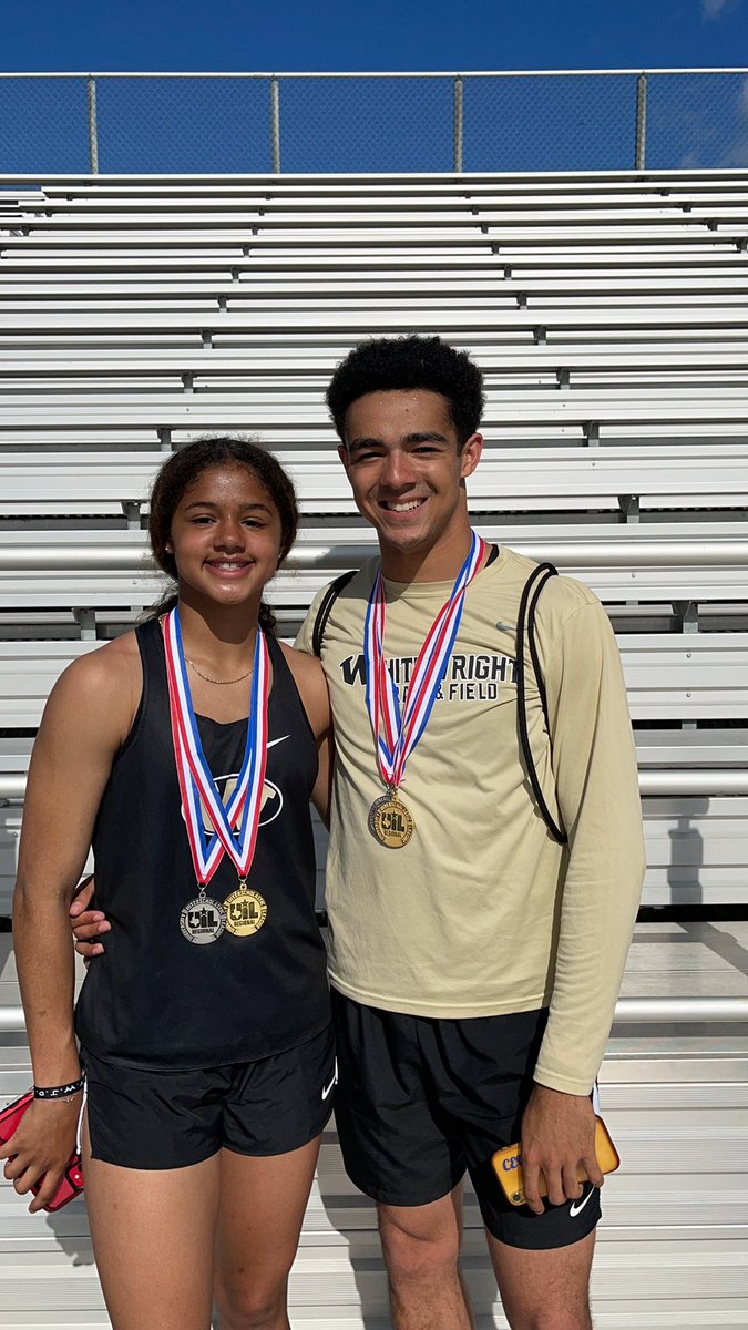 WHStxAthletics's tweet photo. STATE BOUND brother and sister combo. XAVIER COX-DUNLAP and KAYANNA COX punched their ticket to Austin for May 6. Xavier qualified in the 100 and the 200 and Kayanna qualified in the 100 and 300 Hurdles. GREAT DAY TO BE A WHITEWRIGHT TIGER!!!!!!! https://t.co/OFiQjZJO38