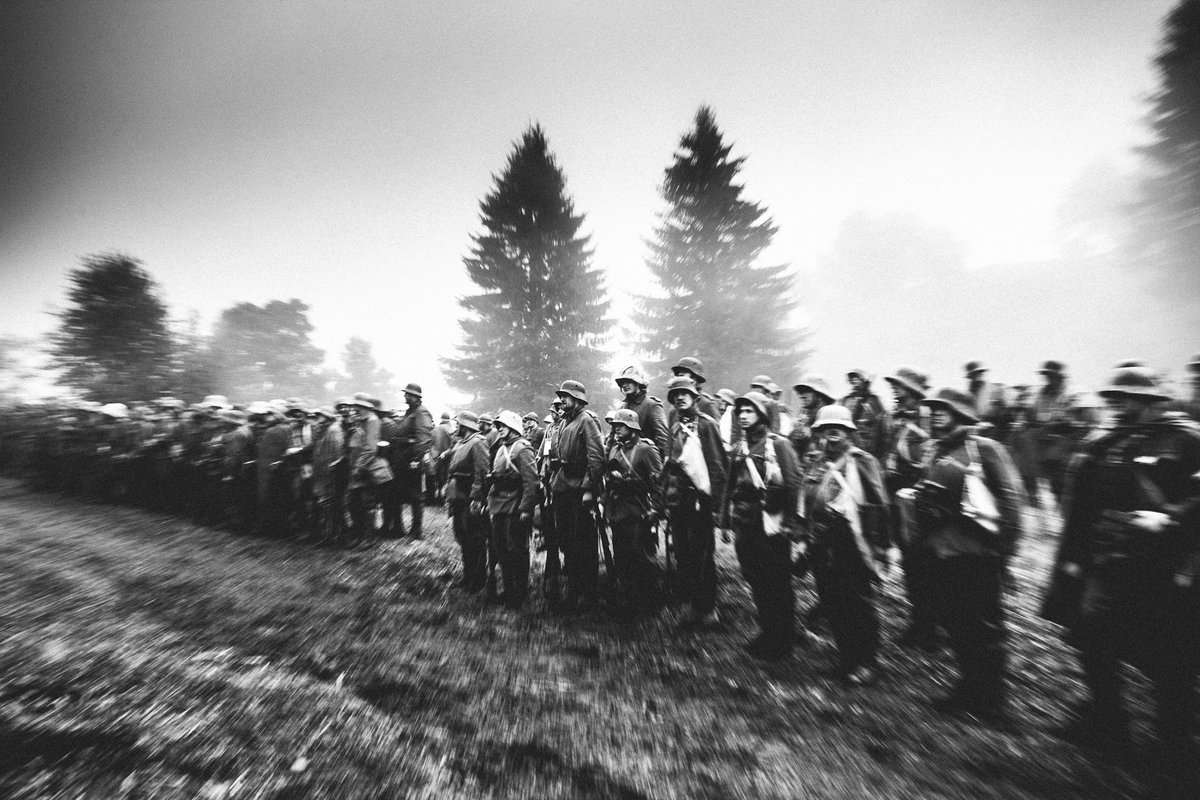 Reenactment of the battle of Caporetto (b&w)