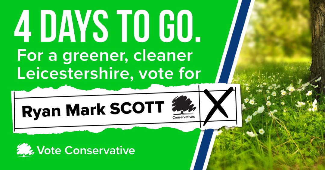 700,000 trees to be planted - one for every resident in Leicestershire. Aims to be a carbon neutral organisation by 2030. 68,000 street lights replaced for LEDs. The Conservatives are serious about tackling climate change. Vote Conservative for a greener, cleaner future.