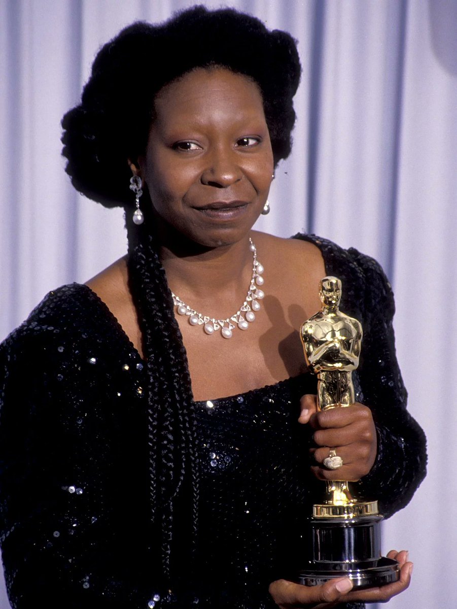 Whoopi Goldberg is the second Black woman to win for an Oscar for acting. She won for GHOST at 63rd Academy Awards.  #Oscars  