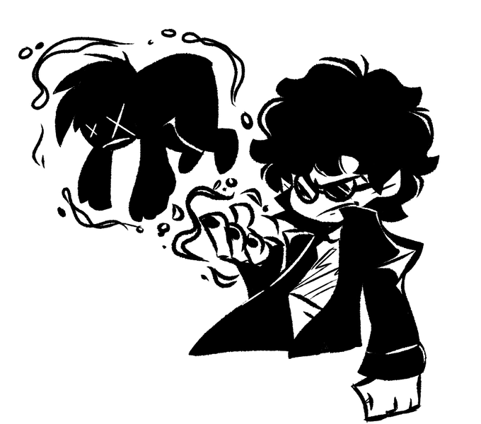 redrew that pic of alucard phantomarcade did in my style, original on the right 