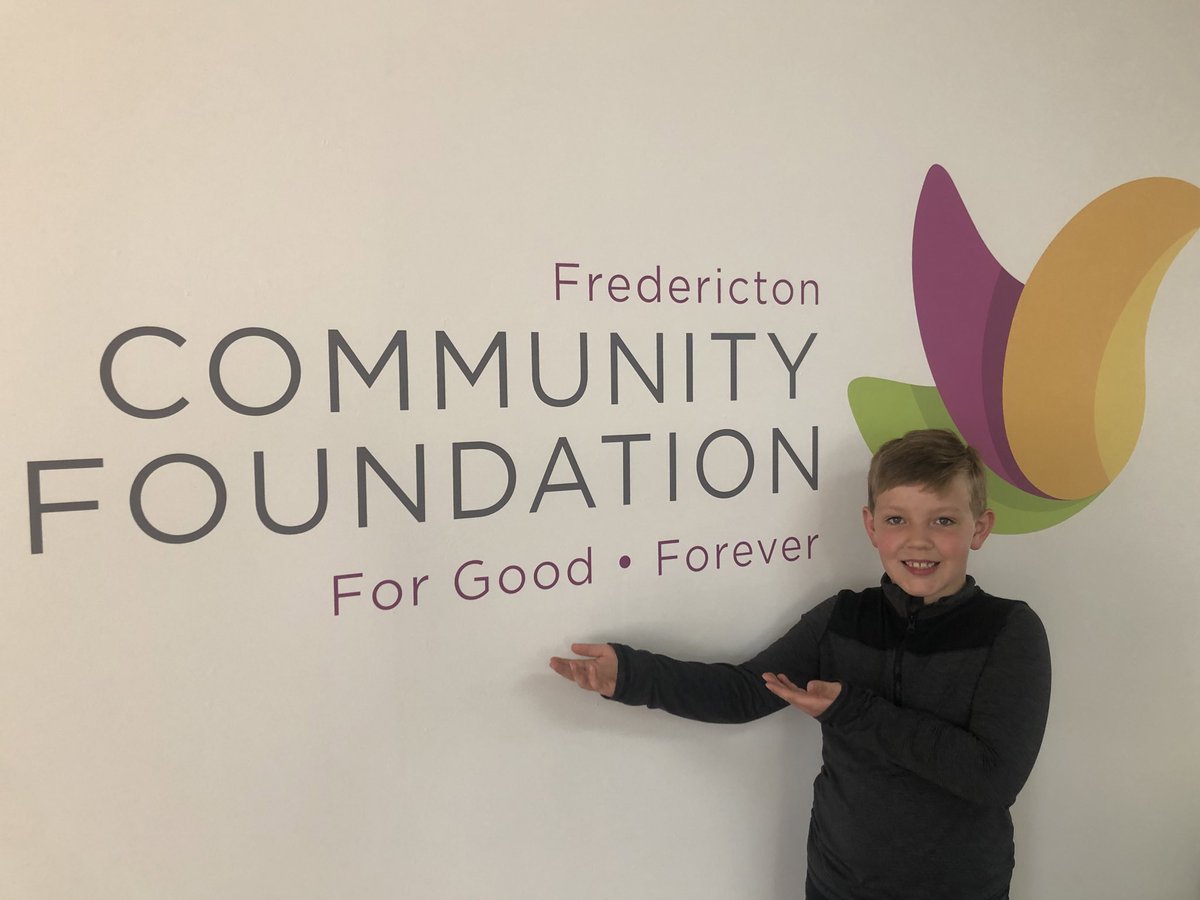 My son Caleb helped to decorate my office today. He liked the office but loved our tagline at <a href="/FrederictonCF/">Fredericton Community Foundation</a> the most. I do too! #forgoodforever
