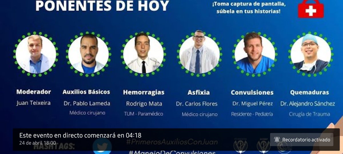 Josueoot's tweet photo. Estoy emocionado ya falta poco para que empiece 
#ManejoDeConvulsiones
#PrimerosAuxiliosConJuan 
https://t.co/3twD0t4q8w https://t.co/Vb3ZZ9m13j https://t.co/4OUs9p8hUq