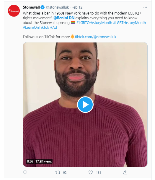 On February 12 2021, Stonewall failed to get  @BluskyeAllison's legal case against them thrown out. The BBC didn't just ignore the story - its correspondent appeared in a video for Stonewall on the same day.  https://twitter.com/bluskyeallison/status/1360321646024941571?lang=en