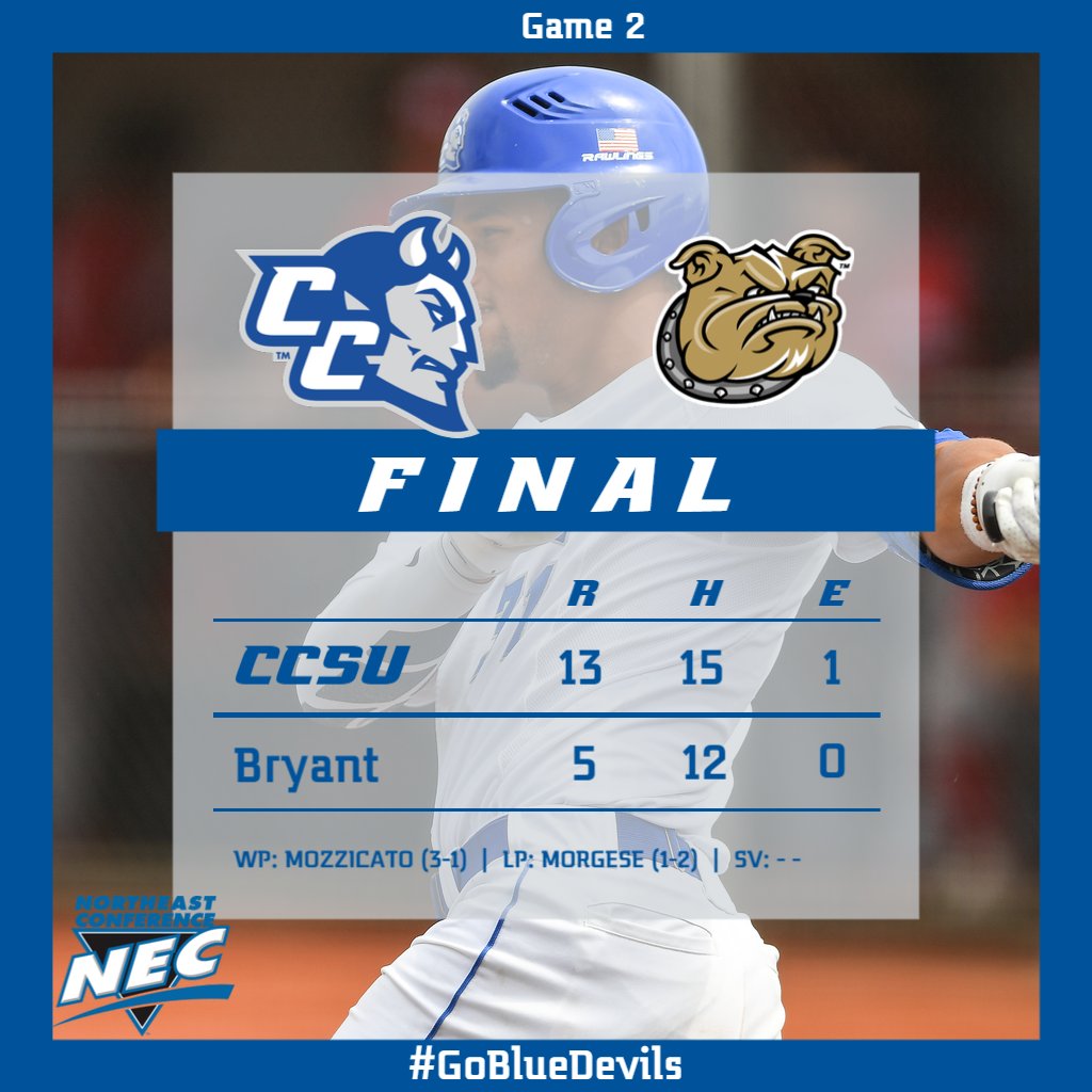 CCSU Blue Devils on Twitter "Baseball takes game 2 to split Saturday