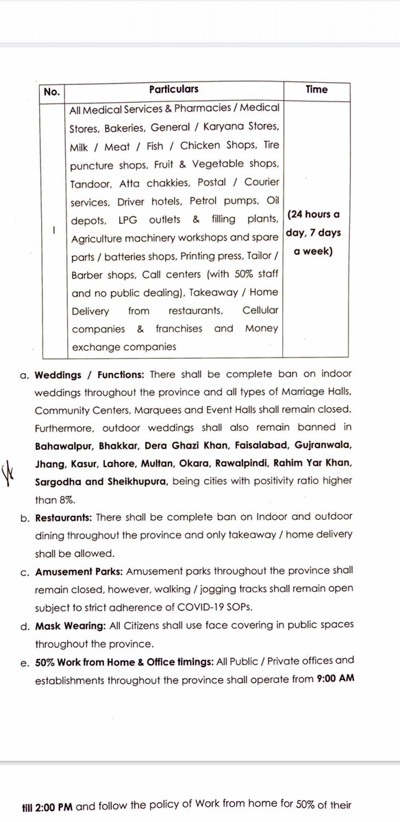 nabmalik's tweet photo. @hamzashafqaat @dcislamabad Whereas the notification issued by the Punjab Govt allows grocery stores to remain open 24/7.
Why a different law for Islamabad?
@OfficialNcoc https://t.co/ZurTVQJt70