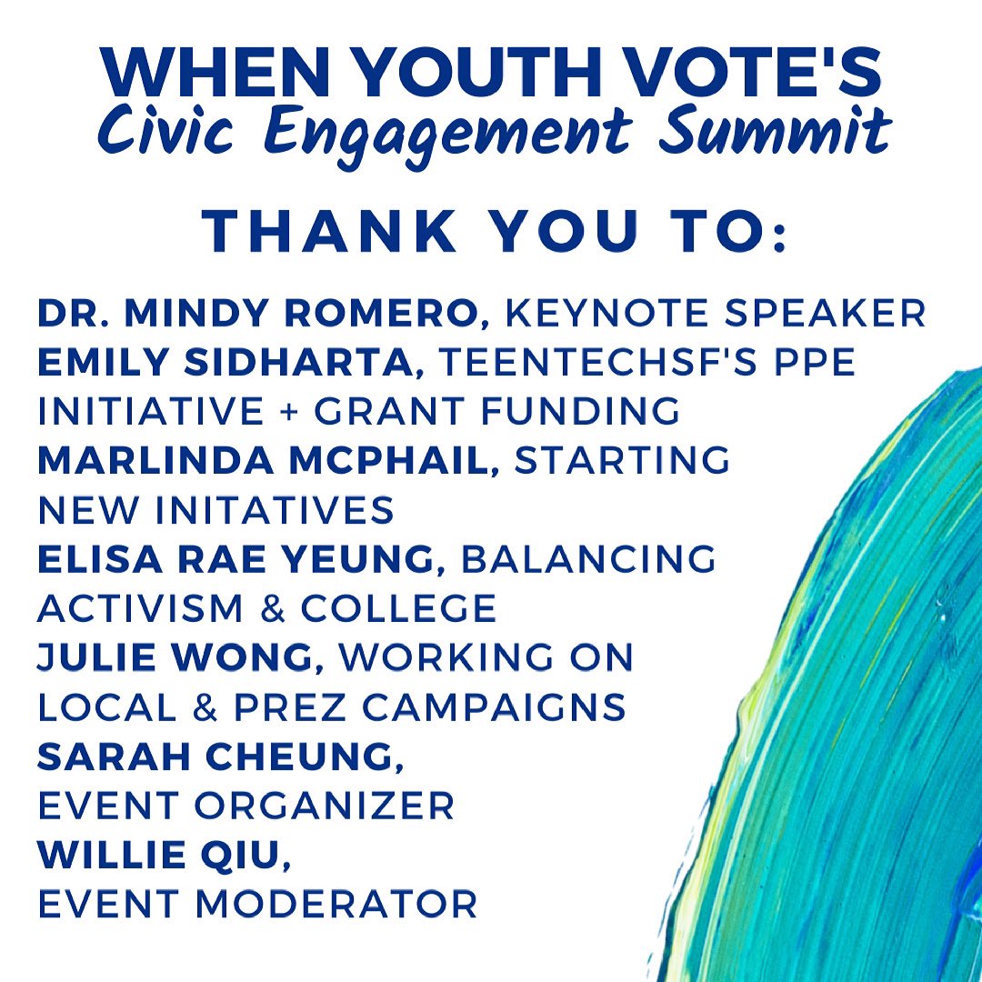 whenyouthvote's tweet photo. Thank you to everyone involved and especially, @teentechsf! https://t.co/MeJHCePofC