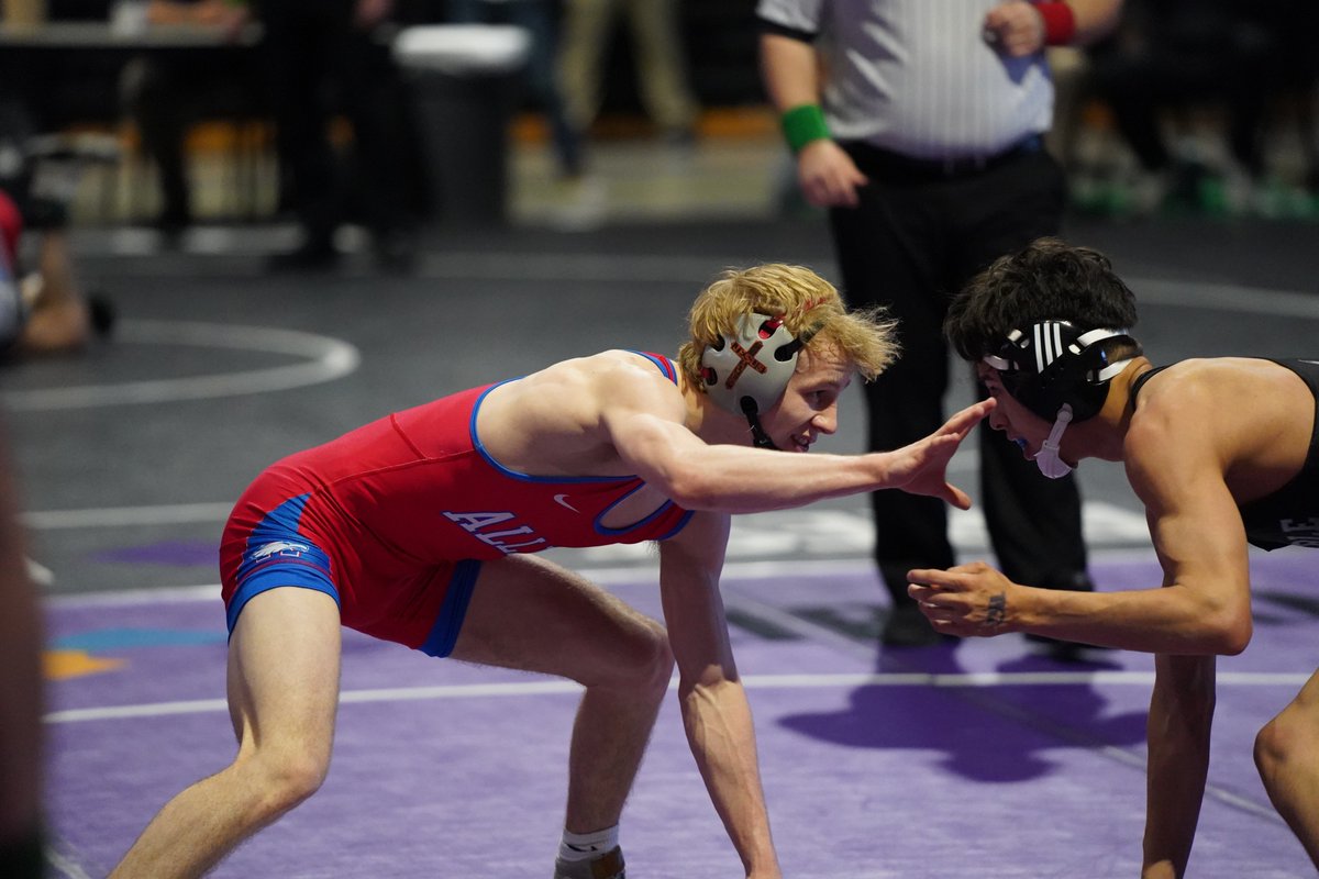 uiltexas's tweet photo. Braxton Brown of @AllenHS_Eagles becomes the fourth wrestler in Boys UIL History to win four individual state titles. Brown pins all three opponents during his march towards the gold medal. #UILState https://t.co/JNHlAylUSb