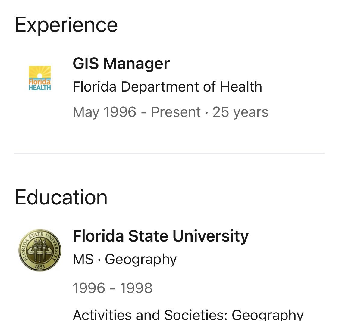 Rebekah Jones says "There was no one else to do my job."Fact check: Jones' title was "GIS Manager." She administered the COVID dashboard.However, Jones was not the only GIS Manager at  @HealthyFla. Chris Duclos, who had been at DOH since 1996, also had admin privileges.