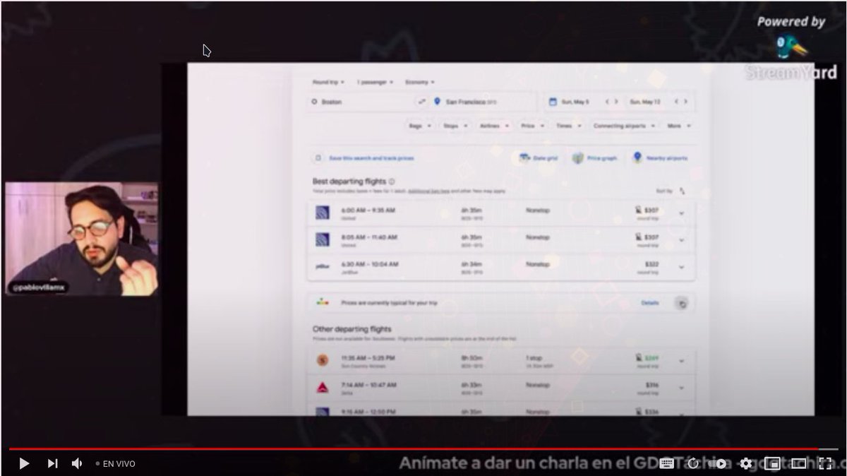 Estamos junto a <a href="/pablovillamx/">Pablo Villanueva</a>  hablando de ¿Cómo diseñar productos de IA centrados en las personas? no dejes que te lo cuenten!
youtube.com/watch?v=_J98LN…

#Google #Pair #IA #GDG