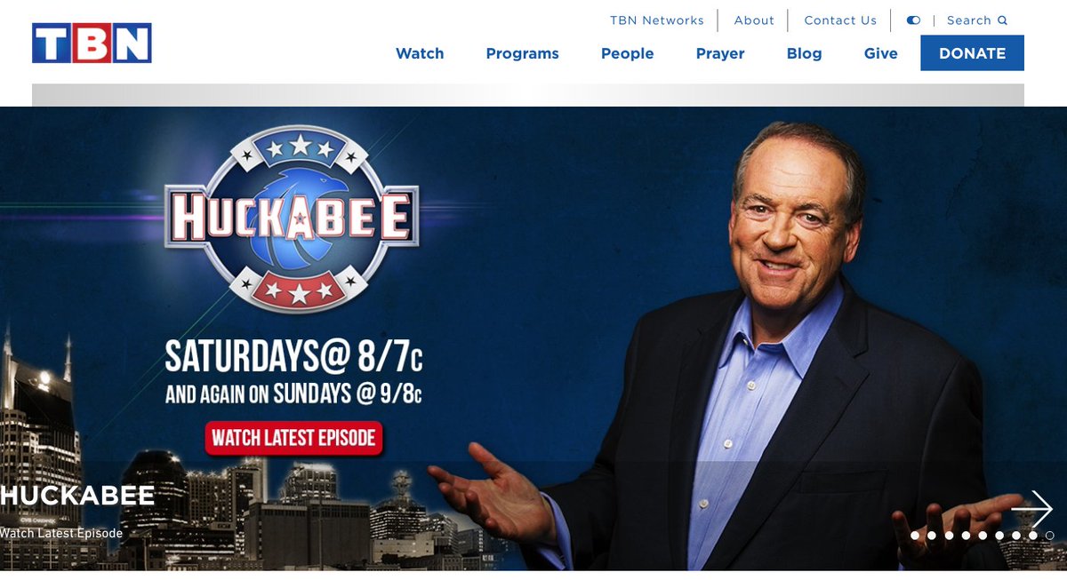 There's also Trinity Broadcasting Network where former presidential candidate Mike Huckabee has a show. And of course there is also CBN, home of the 700 Club but many other religious political shows. There's an entire political media ecosystem most people have never heard of.