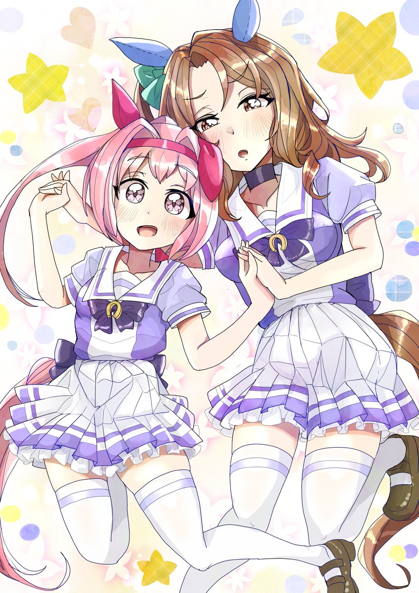 ハルウララとキングヘイロー。#ハルウララ #キングヘイロー #ウマ娘