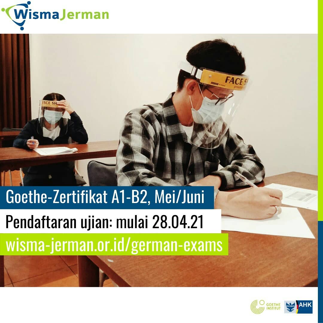 Wisma Jerman On Twitter Hallo Sobat Wisma Jerman Diseluruh Indonesia Ujian Goethe Zertifikat A1 B2 Akan Diadakan Mei Juni 2021 Terbuka Untuk Umum Pendaftaran Mulai Dibuka 28 April 2021 Informasi Mengenai Jadwal Pelaksanaan Ujian