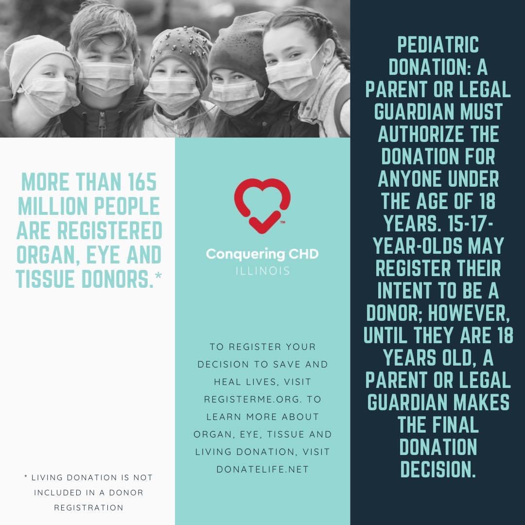As we finish #pediatrictransplantweek, help #Conqueringchdinil honor not only transplant recipients but donor families as well.w/o our donors, our families wouldn’t be here with us today.We are thankful for each donor&amp;their family making such hard choice to donate their organs