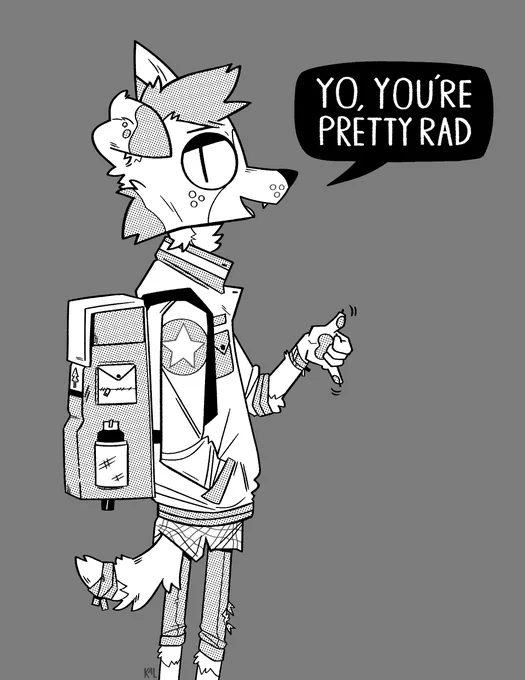 yo, you're pretty rad
#art #furryart 