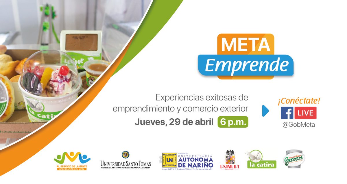 GobMeta's tweet photo. En estos momentos los emprendedores necesitan encontrarse y darse una mano, por eso queremos invitarlo al conversatorio #MetaEmprende de casos de éxito de empresas 100% llaneras. Inscríbase aquí en el link de registro 👇 https://t.co/896BXGwnaZ https://t.co/IBPgd62u3U