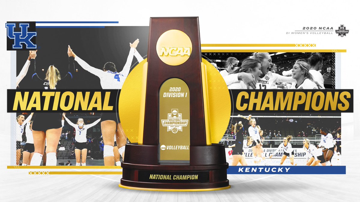 NCAA Women's Volleyball (@ncaavolleyball) on Twitter photo WILDCATS WIN THE 'SHIP! ๐ป๐
For the first time ever, <a href="/KentuckyVB/">Kentucky Volleyball</a> wins the #NationalChampionship, topping Texas in a thrilling four set match (20-25, 25-18, 25-23, 25-22).
#NCAAVB WILDCATS WIN THE 'SHIP! ๐ป๐
For the first time ever, <a href="/KentuckyVB/">Kentucky Volleyball</a> wins the #NationalChampionship, topping Texas in a thrilling four set match (20-25, 25-18, 25-23, 25-22).
#NCAAVB