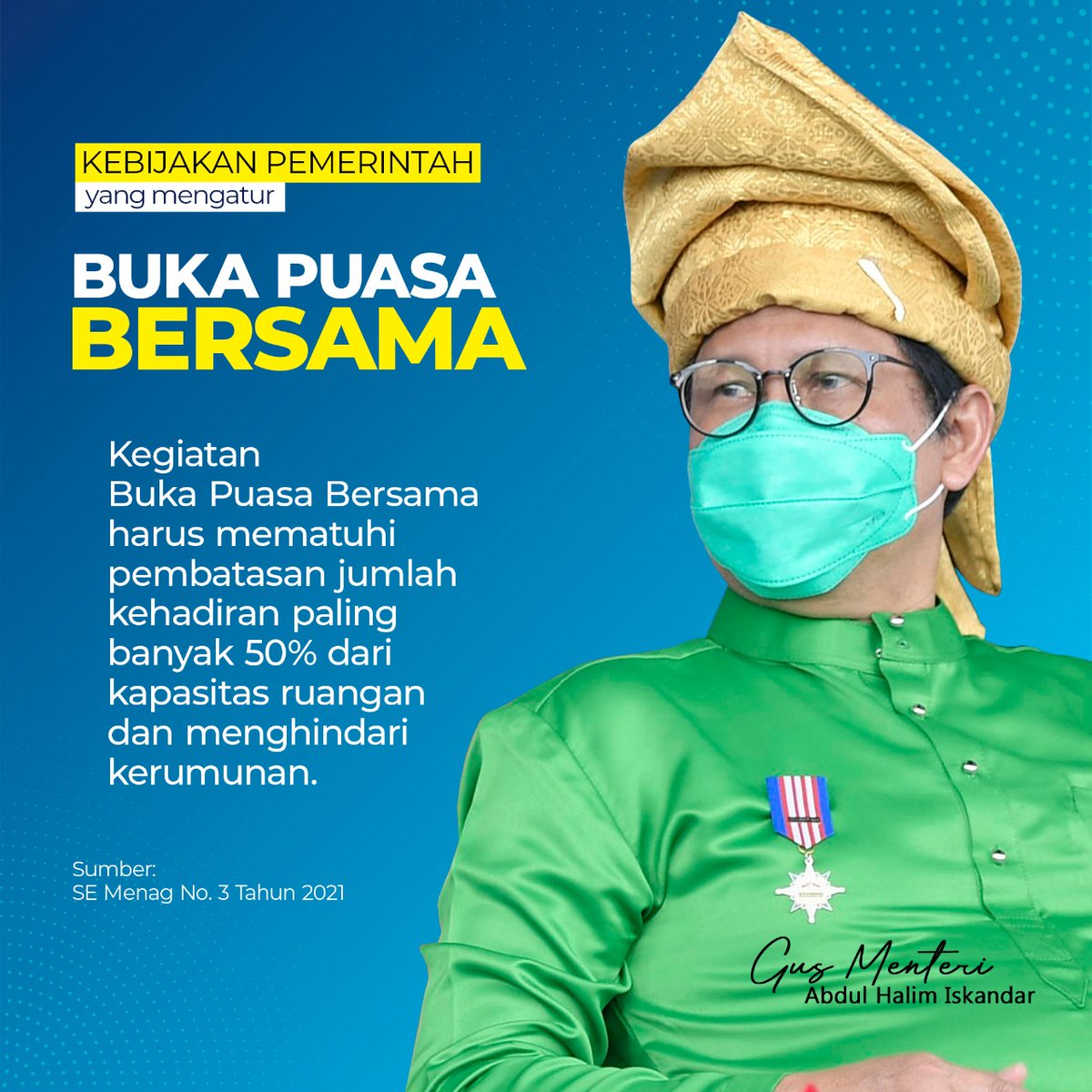 #BukaPuasaBersama tetap jaga prokes Kpsitas50%
#lawancovid
@halimiskandarnu
@imansyukri
@malik_haramain
@taufikmadjid71
@rosyidah
@yusradaridesa
@fachrilabalado
@Pusat_PPMD
@kemendesapdtt
@NursaidM
@SukoyoKasekpro
@azzameldzikrie
@tppkemendes
@berandadesaID
@P3MDKalteng